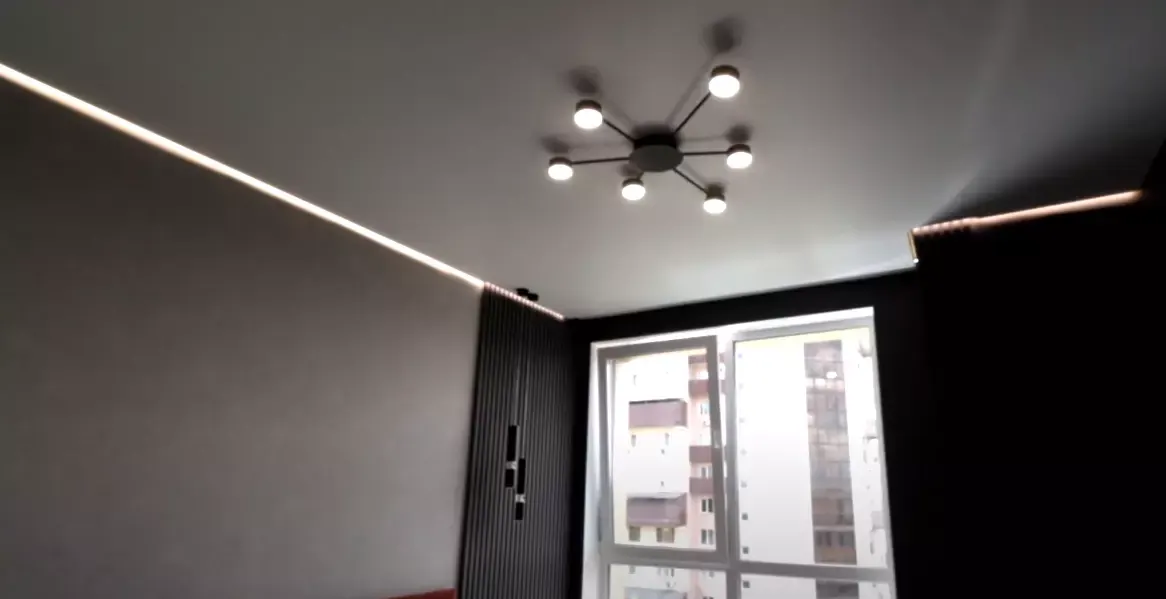 Натяжной потолок MSD Premium с подсветкой — Москва, Очаковское шоссе, 6 к2, фото 1